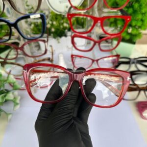 Monture THOMSON Cat Eye Rouge Femme – Style Glamour et Élégant